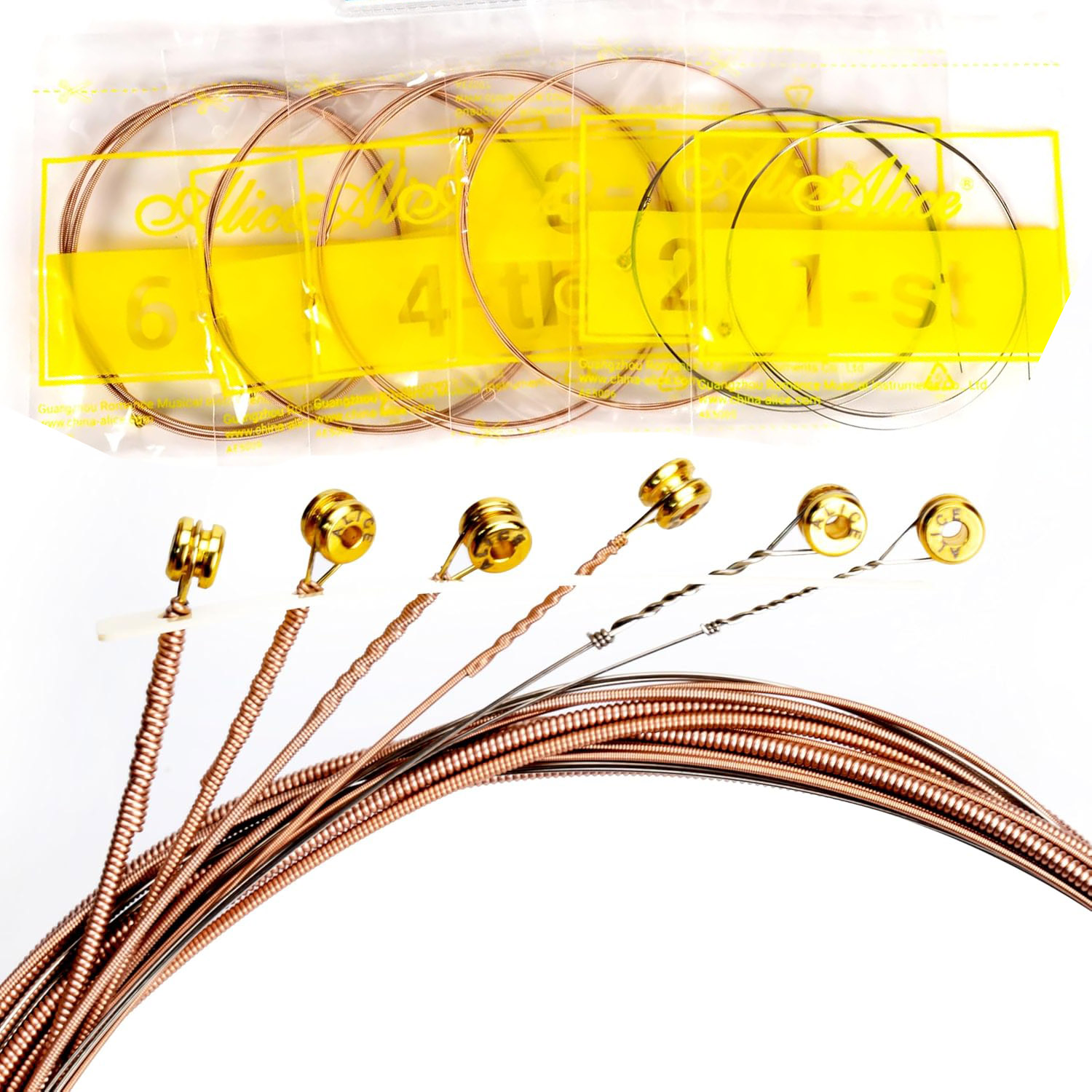 Musical Instrument Set - 2/6 個セット高品質アコースティックギター弦銅弦 1-6 アコースティックギター用ステンレス鋼コーティングされたリン青銅
