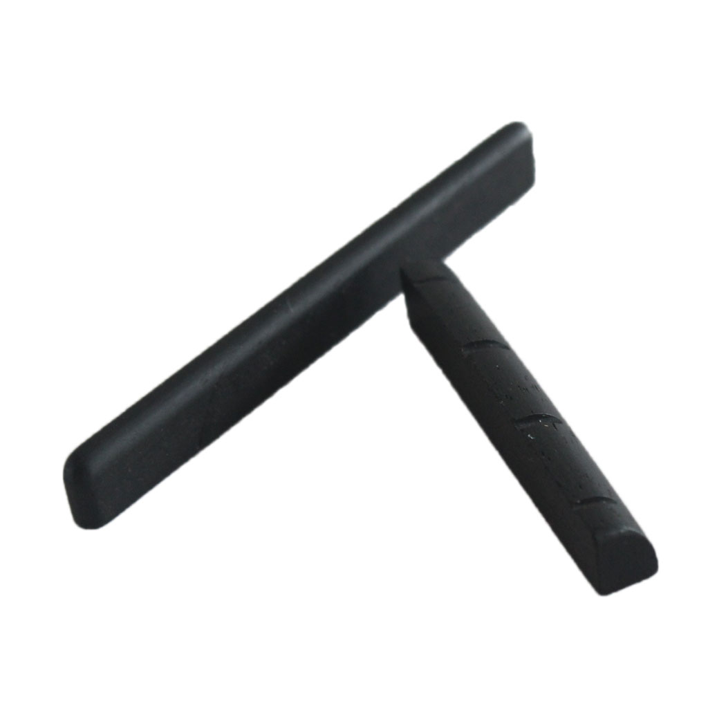 Musical Instrument Set - 1 セット ウクレレ ギター交換用スロット付きサドル楽器パーツ ブラック
