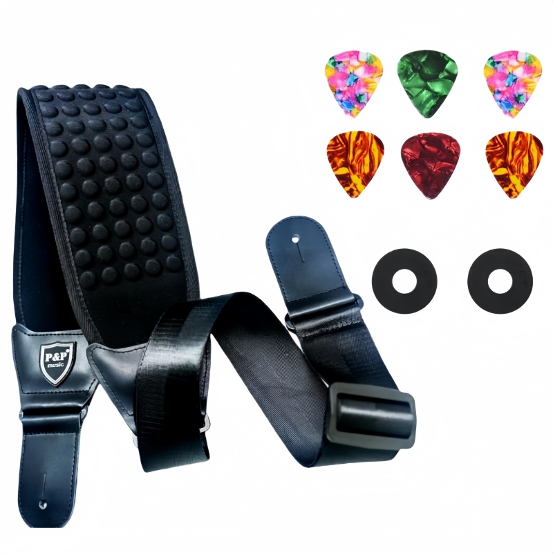 P&P 快適な 3D スポンジギターストラップセット 9 個 - Musical Instrument Set のレビューと価格