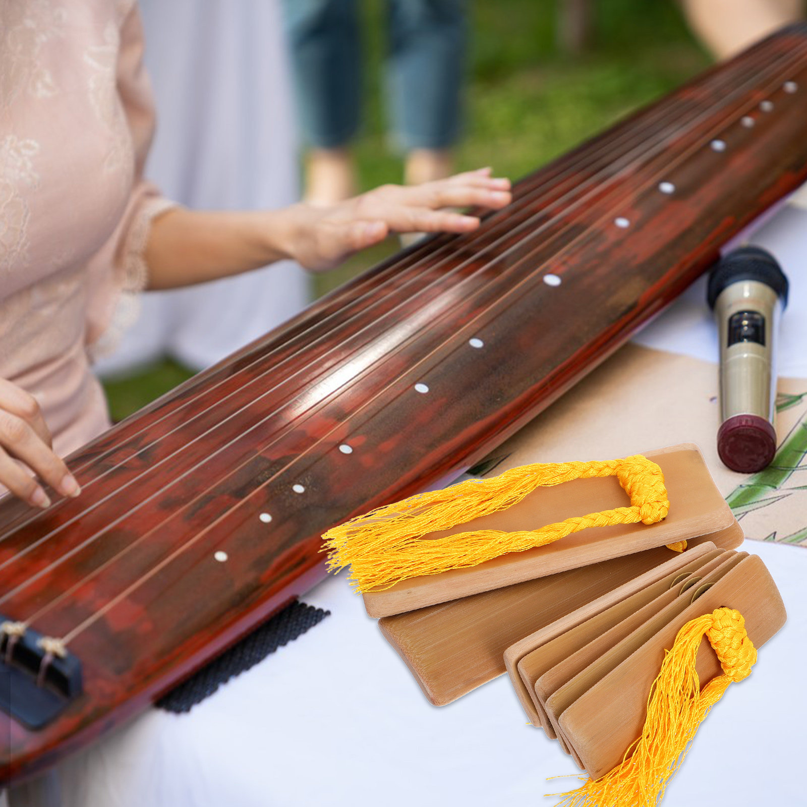 2個入り中国製クラバン竹製拍子器 手作りの伝統打楽器 フェス - Musical Instrument In Chinese のレビューと価格