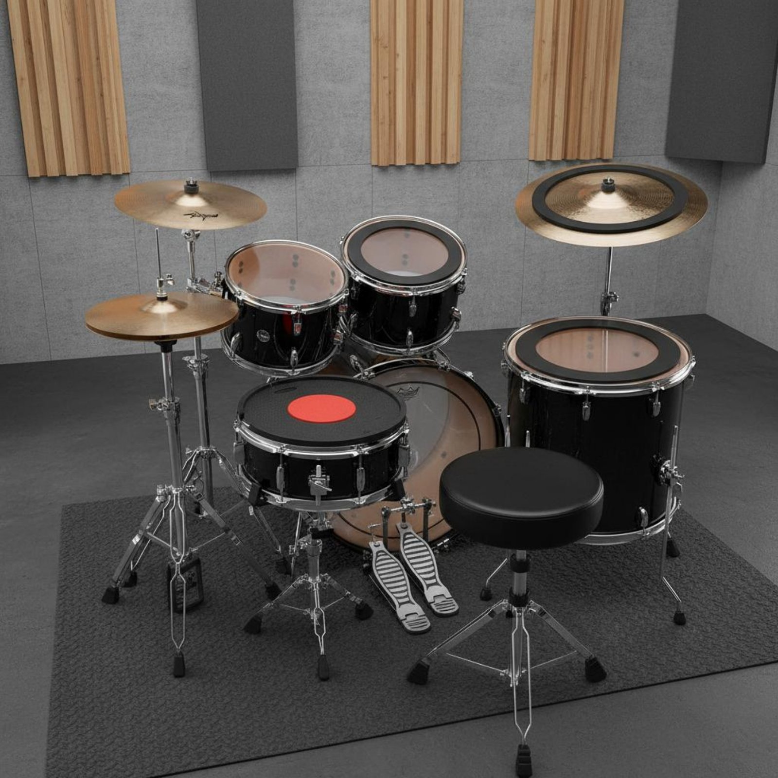 ゴム製ドラム＆シンバルミュート、ノイズリダクションドラムミュ - Musical Instrument Set のレビューと価格