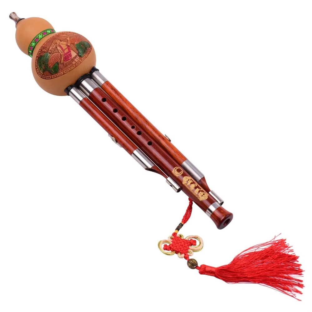 3トーンCキー フルート型笛 木製管 中国伝統楽器 中国結び - Musical Instrument Flute のレビューと価格