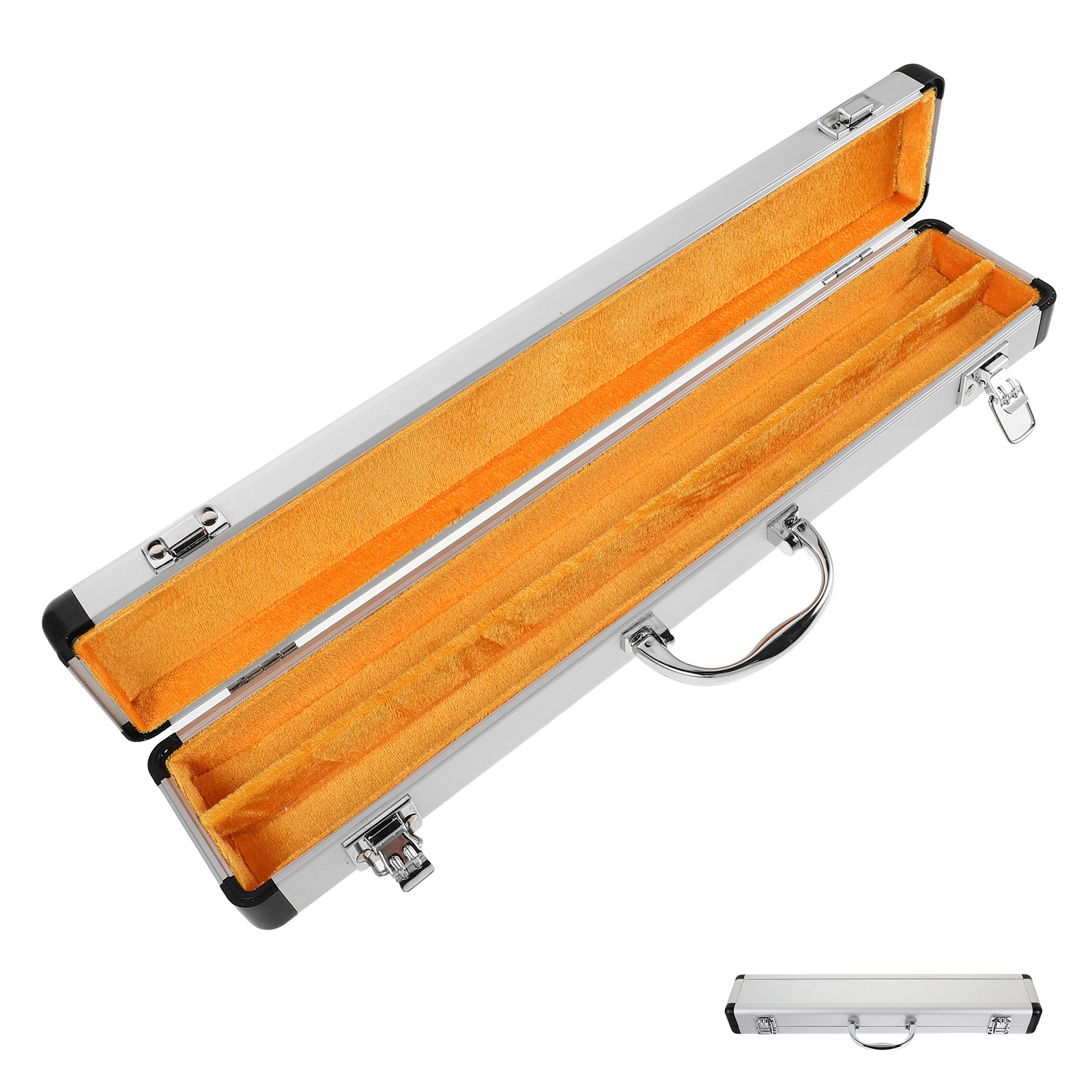 フルートケースアルミ合金ポータブル収納バッグハンドル防水フル - Musical Instrument Flute のレビューと価格