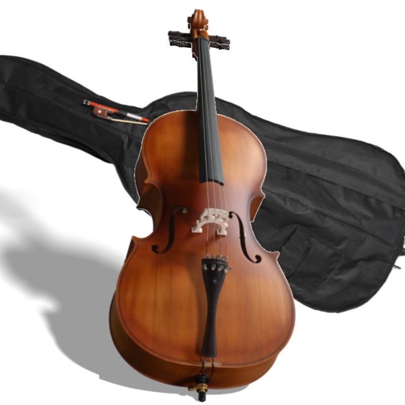4/4 マットナチュラルカラー バスウッドパネル チェロ バ - Musical Instrument In Orchestra のレビューと価格