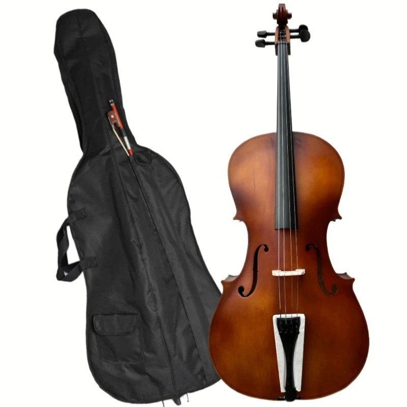 4/4 マットナチュラルカラー バスウッドパネル チェロ バ - Musical Instrument In Orchestra のレビューと価格
