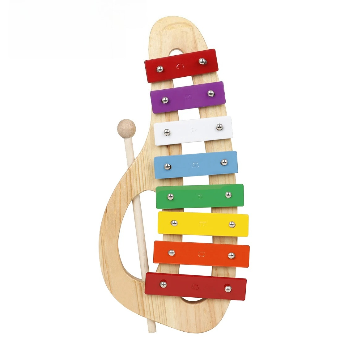 8音レインボーシロフォン、金属板パーカッション、木製マレット - Musical Instrument Xylophone のレビューと価格