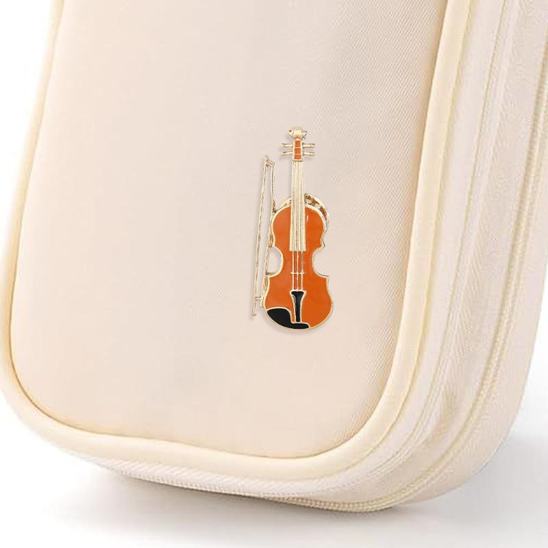 1個のオーケストラ風バッジ、ユーモラスな楽器エナメルピン、ト - Musical Instrument In Orchestra のレビューと価格